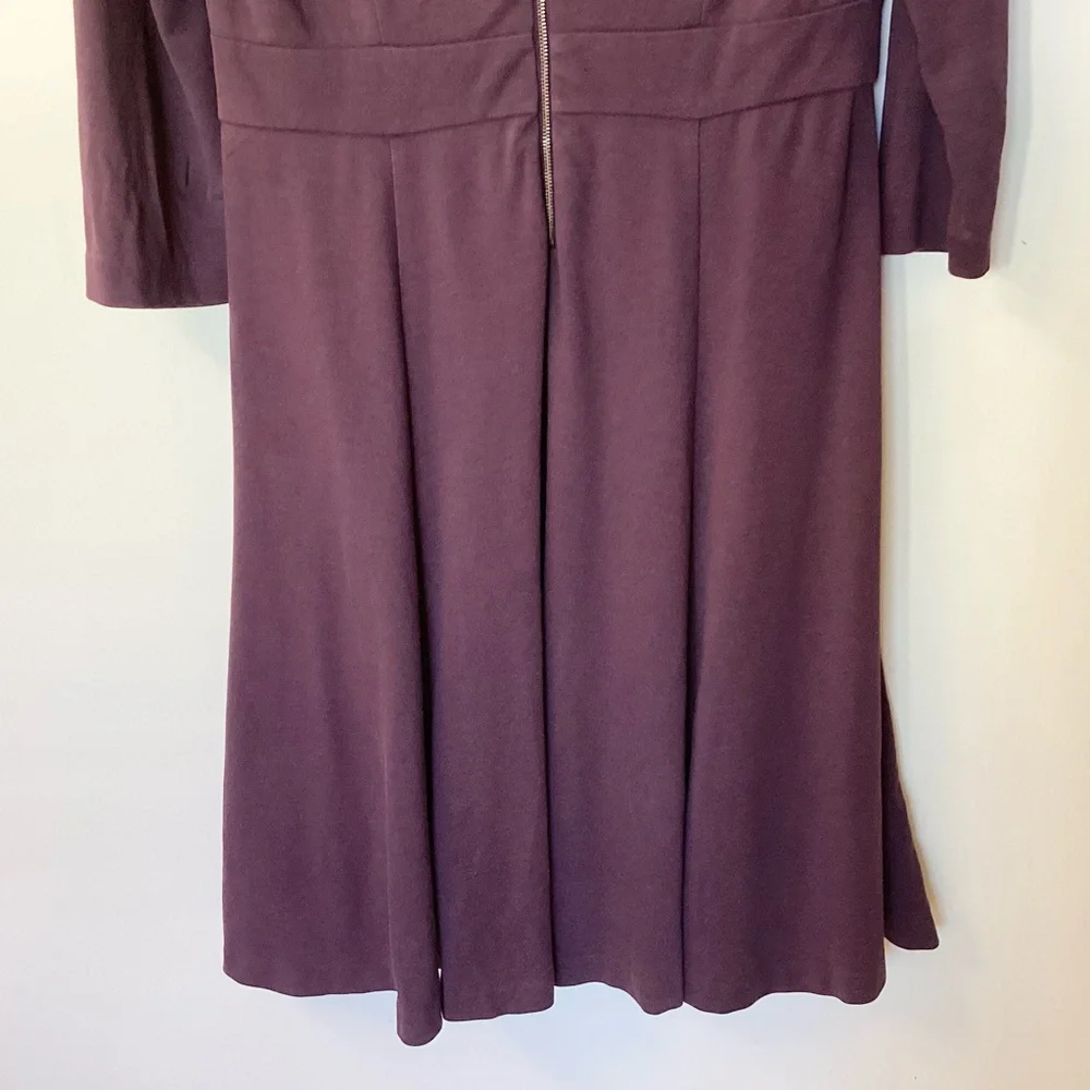 Boden 3/4 Sleeve Clerkenwell Ponte Knit Dress - Purple - 8 - Picture 6 of 8
